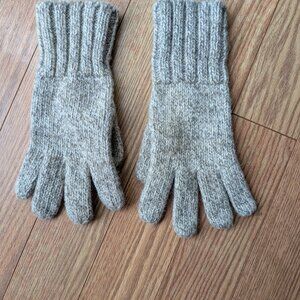 Wool gloves Men's gray color thick